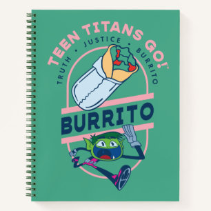 Teen Titans Go! Beast Boy "Truth Justice Burrito" Notebook
