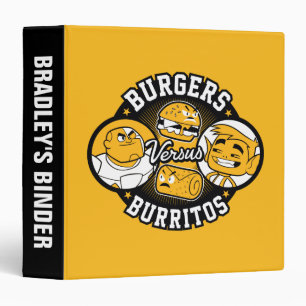 Teen Titans Go! Burgers Versus Burritos 3 Ring Binder