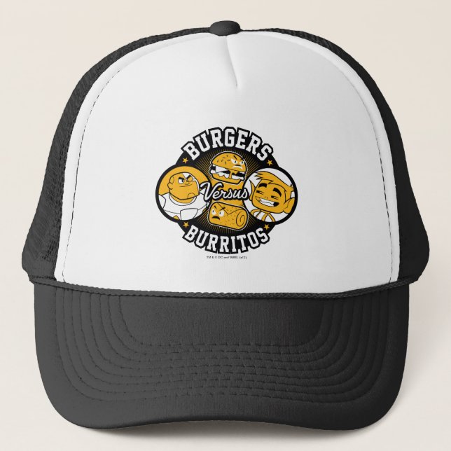 Teen Titans Go! | Burgers Versus Burritos Trucker Hat (Front)