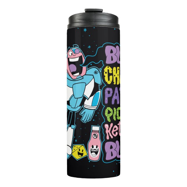 Teen Titans Go! | Cyborg Burger Rap Thermal Tumbler (Front)