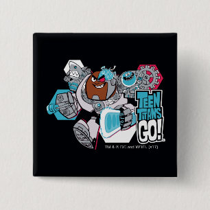 Teen Titans Go!   Cyborg's Arsenal Graphic 15 Cm Square Badge