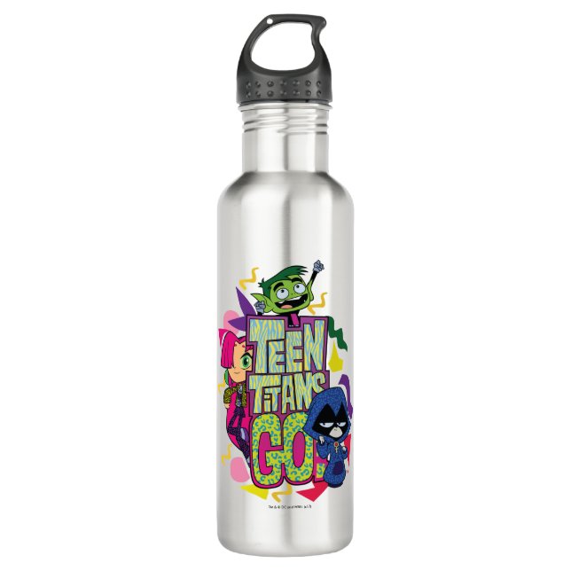 Teen Titans Go! | "Girls Girls" Animal Print Logo 710 Ml Water Bottle (Front)