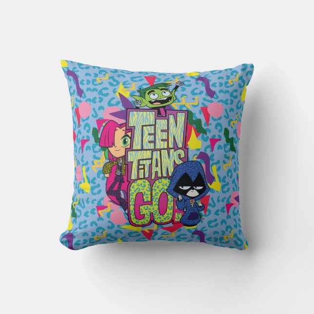Teen Titans Go! | "Girls Girls" Animal Print Logo Cushion (Front)