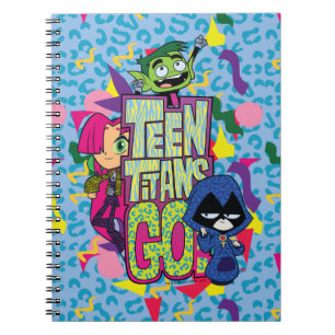 Teen Titans Go!   "Girls Girls" Animal Print Logo Spiral Notebook