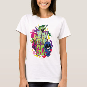 Teen Titans Go!   "Girls Girls" Animal Print Logo T-Shirt