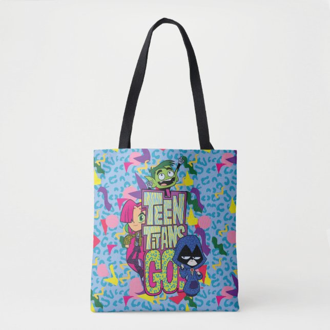 Teen Titans Go! | "Girls Girls" Animal Print Logo Tote Bag (Front)