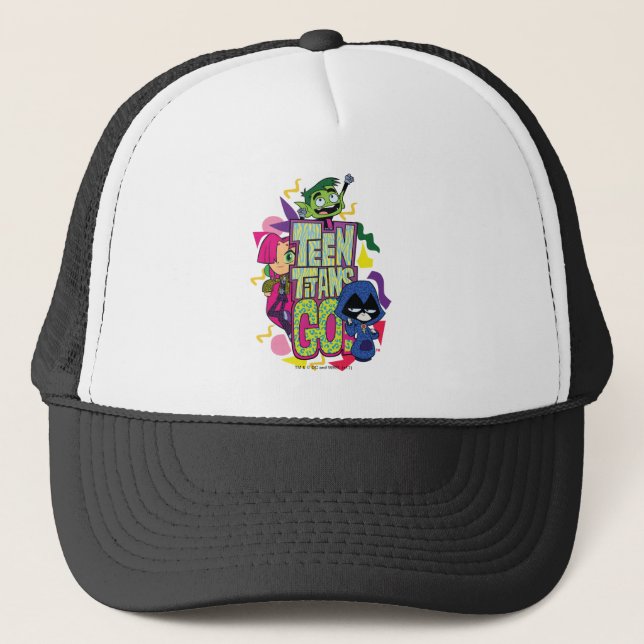 Teen Titans Go! | "Girls Girls" Animal Print Logo Trucker Hat (Front)
