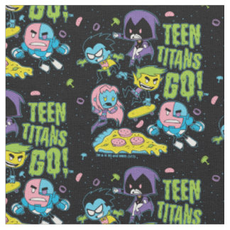 Teen Titans Go! | Gnarly 90's Pizza Graphic Fabric