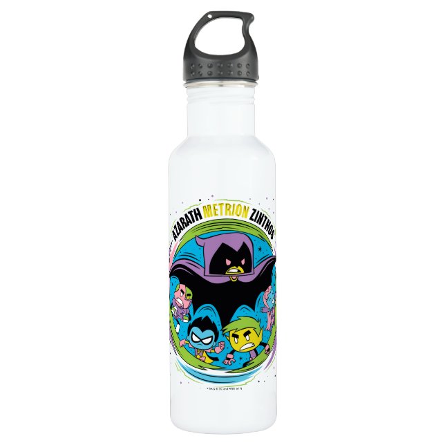 Teen Titans Go! | Raven "Azarath Metrion Zinthos" 710 Ml Water Bottle (Front)