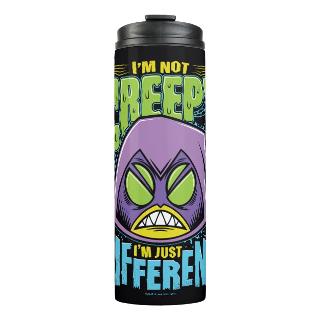 Teen Titans Go! | Raven "Not Creepy I'm Different" Thermal Tumbler (Front)