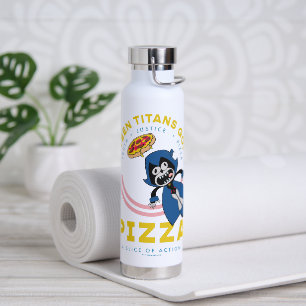 Teen Titans Go! Raven "Truth Justice Pizza" Water Bottle