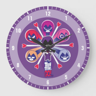 Teen Titans Go!   Raven's Emoticlones Large Clock