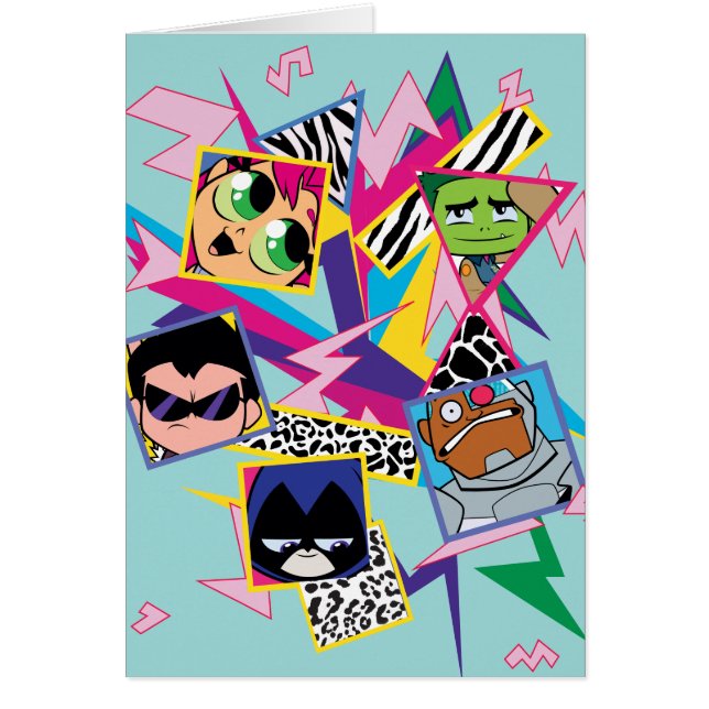 Teen Titans Go! | Retro 90's Group Collage (Front)