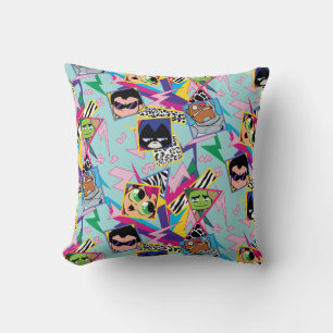 Teen Titans Go! Retro 90's Group Collage Cushion