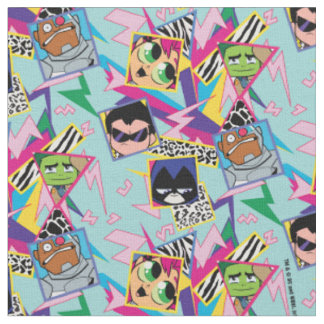 Teen Titans Go! | Retro 90's Group Collage Fabric