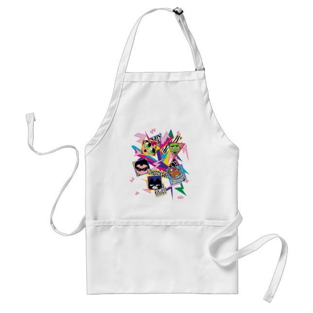 Teen Titans Go! | Retro 90's Group Collage Standard Apron (Front)