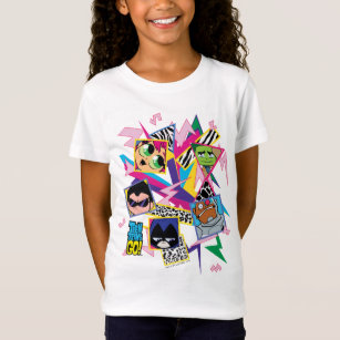 Teen Titans Go!   Retro 90's Group Collage T-Shirt