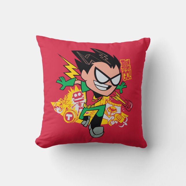 Teen Titans Go! | Robin's Arsenal Graphic Cushion (Front)