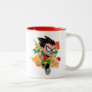Teen Titans Go! Robin's Arsenal Graphic Two-Tone Coffee Mug