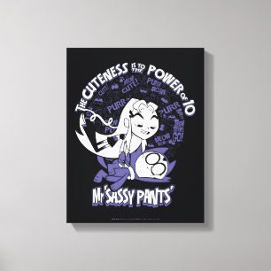 Teen Titans Go!   Starfire & Mr Sassy Pants Canvas Print