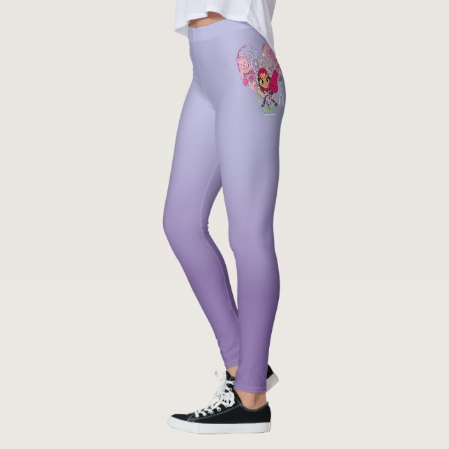 Teen Titans Go! | Starfire's Heart Punch Graphic Leggings (Left)
