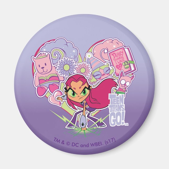 Teen Titans Go! | Starfire's Heart Punch Graphic Magnet (Front)