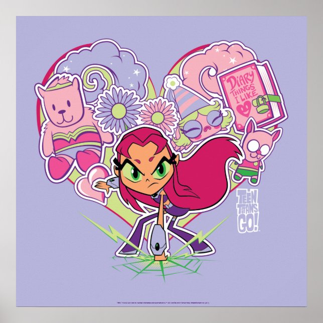 Teen Titans Go! | Starfire's Heart Punch Graphic Poster (Front)
