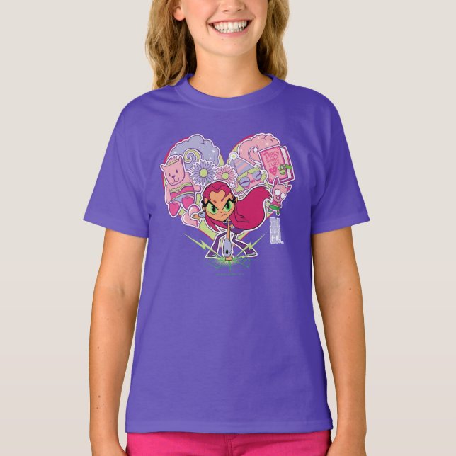 Teen Titans Go! | Starfire's Heart Punch Graphic T-Shirt (Front)