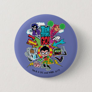 Teen Titans Go!   Team Arrow Graphic 6 Cm Round Badge