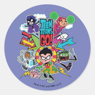 Teen Titans Go!   Team Arrow Graphic Classic Round Sticker