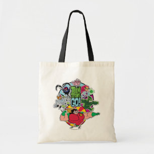 Teen Titans Go!   Team Group Graphic Tote Bag