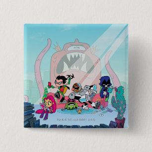 Teen Titans Go! Tentacled Monster Approaches 15 Cm Square Badge