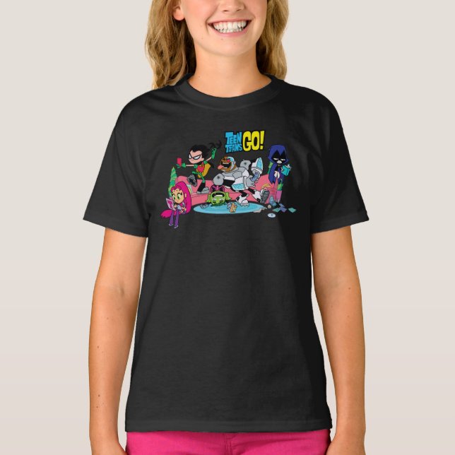 Teen Titans Go! | Tentacled Monster Approaches T-Shirt (Front)