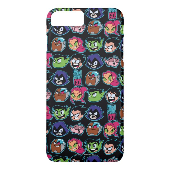 Teen Titans Go! | Titans Head Pattern Case-Mate iPhone Case (Back)