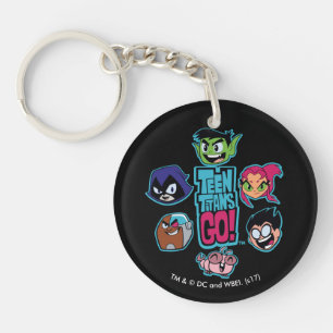 Teen Titans Go!   Titans Head Pattern Key Ring