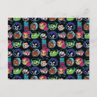 Teen Titans Go! | Titans Head Pattern Postcard