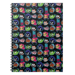 Teen Titans Go! Titans Head Pattern Spiral Notebook