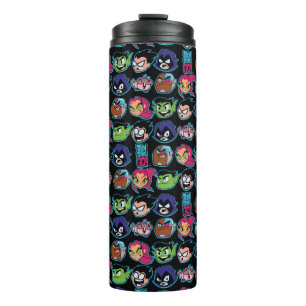 Teen Titans Go!   Titans Head Pattern Thermal Tumbler