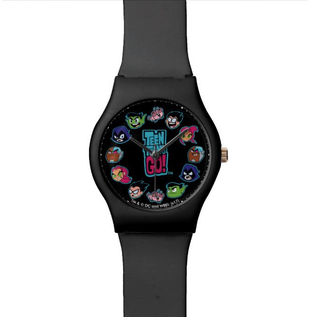 Teen Titans Go! | Titans Head Pattern Watch (Close Up)