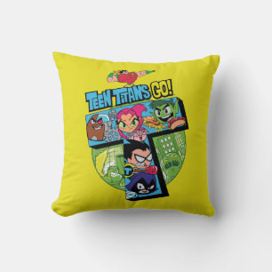 Teen Titans Go! Titans Tower Collage Cushion
