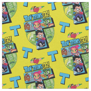 Teen Titans Go!   Titans Tower Collage Fabric