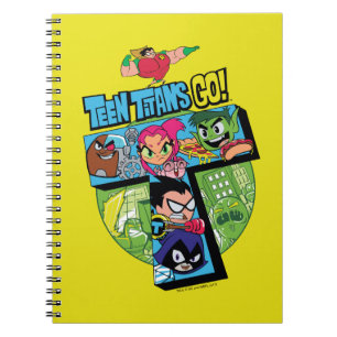 Teen Titans Go!   Titans Tower Collage Spiral Notebook