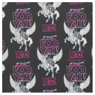 Teen Titans Go!   Warrior Cyborg Riding Pegasus Fabric