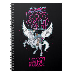 Teen Titans Go!   Warrior Cyborg Riding Pegasus Spiral Notebook