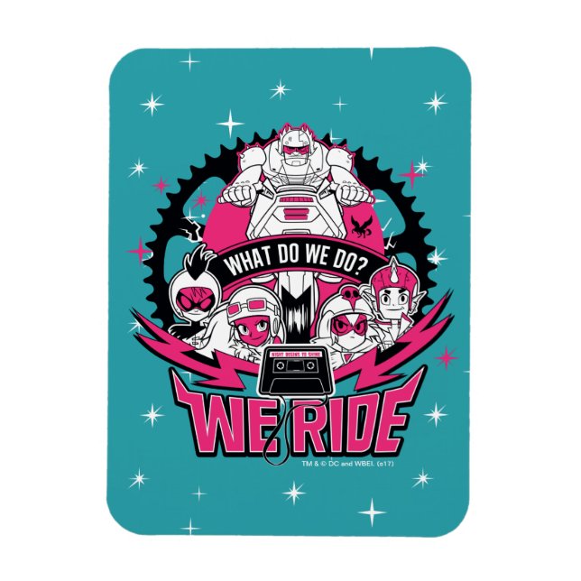 Teen Titans Go! | "We Ride" Retro Moto Graphic Magnet (Vertical)