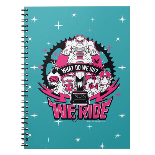 Teen Titans Go! | "We Ride" Retro Moto Graphic Spiral Notebook (Front)