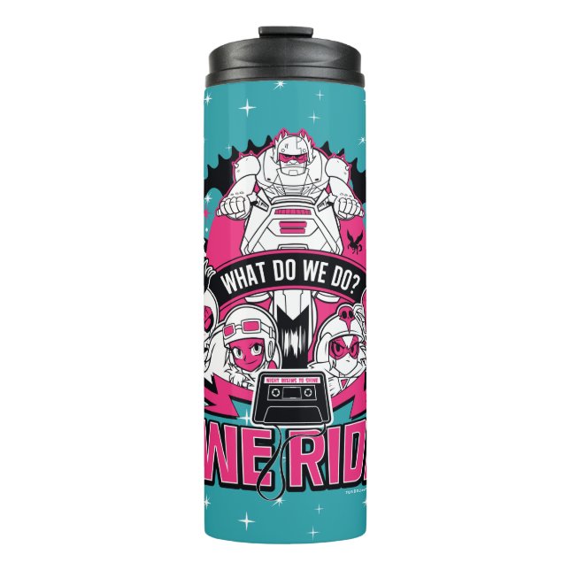 Teen Titans Go! | "We Ride" Retro Moto Graphic Thermal Tumbler (Front)