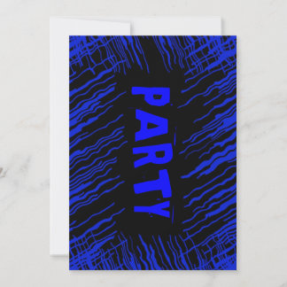Teenage Boy Black Party Invitations