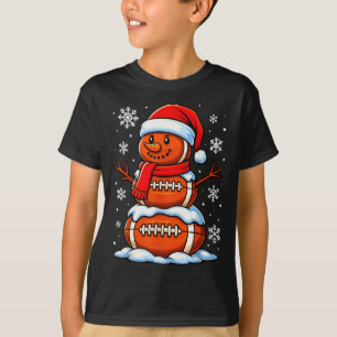 Teenage Boys Christmas Pajamas, American Football  T-Shirt