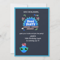 teenage bro grab trunks pool party birthday splash